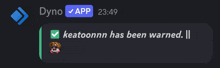 a screenshot of a text message between a person named dyno and another person named keatoonnn