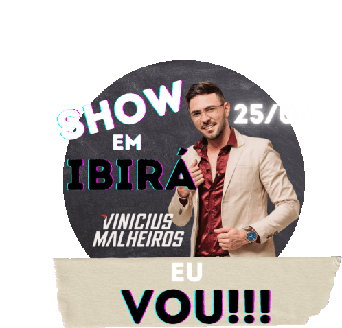Vinicius Malheiros Sertanejo Universitario Sticker - Vinicius Malheiros Sertanejo Universitario Show Ibirá Stickers