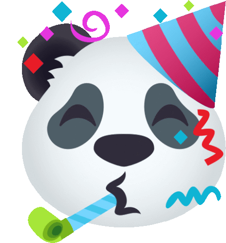 Party Time Panda Sticker - Party Time Panda Joypixels Stickers