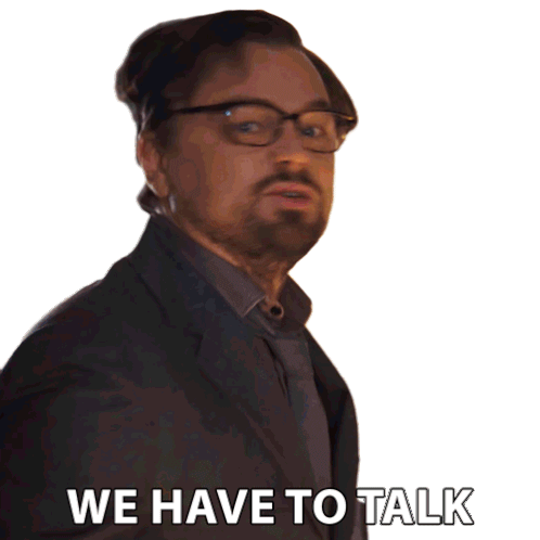 We Have To Talk Dr Randall Mindy Sticker - We Have To Talk Dr Randall Mindy Leonardo Dicaprio Stickers