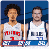 Detroit Pistons (58) Vs. Dallas Mavericks (65) Half-time Break GIF - Nba Basketball Nba 2021 GIFs