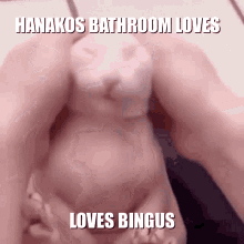 hanakos bathroom loves bingus cat