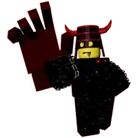 a cartoon character with a bucket on his head and horns