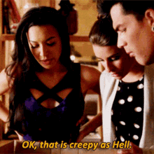 Glee Santana Lopez GIF - Glee Santana Lopez Ok That Is Creepy As Hell GIFs