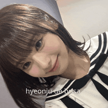 a picture of a girl with the name hyeonju de brisa