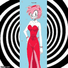 Sonic The Hedgehog Amy Rose GIF - Sonic The Hedgehog Amy Rose Red Dress GIFs