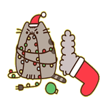 Pusheen Merry Chritmas Sticker - Pusheen Merry Chritmas Santa Stickers