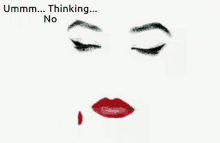 Um Think Thinking No Female Thinking No GIF