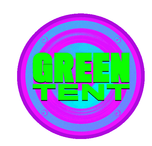 Green Tent Speaker Sticker - Green Tent Speaker Music Stickers