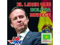 a poster of a man with the words el lider que bolivia merece below him