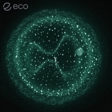 a green background with the word eco on the bottom