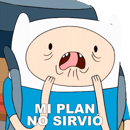 Mi Plan No Sirvió Finn Sticker - Mi Plan No Sirvió Finn Hora De Aventura Stickers