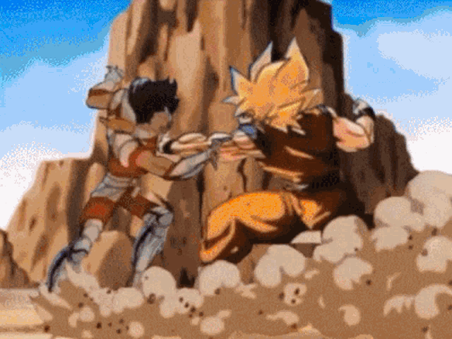 Seiya Vs Goku Meteoro De Pegaso GIF - Seiya Vs Goku Meteoro De Pegaso Goku  - Discover & Share GIFs