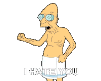 I Hate You Farnsworth Sticker - I Hate You Farnsworth Billy West Stickers