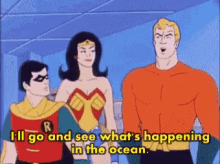 Aquaman Wonder Woman GIF - Aquaman Wonder Woman Robin GIFs