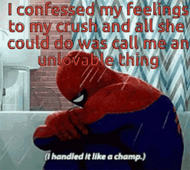 Spider Man Crying GIF - Spider Man Crying Shower - GIF 탐색 및 공유