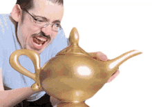 genie magic lamp aladdin wishes rubbing