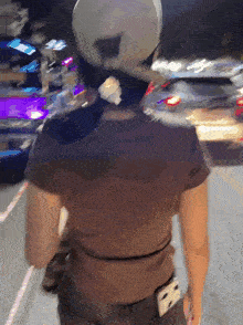 a blurry picture of a woman wearing a hat
