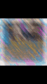 it looks like a painting with a lot of different colors .