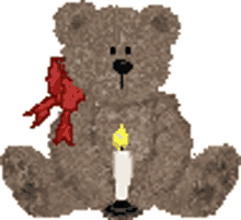 teddy candle