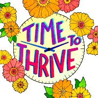 Time To Thrive Clock Sticker - Time To Thrive Clock Time Stickers