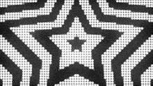 a star made of white dots on a dark background