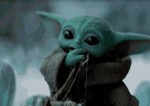 Baby Yoda Grogu GIF - Baby Yoda Grogu Eating GIFs