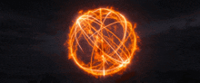 a circle of fire with a few lines going through it