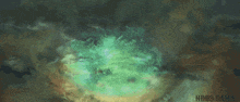 a painting of a person standing in a body of water with a watermark that says ' hobo sama '