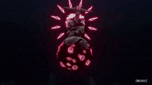 a video game screen shows a skeleton and a glowing ball