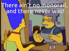 a cartoon of marge simpson looking at herself in the mirror