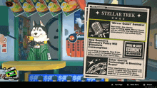 a screenshot of a video game that says stellar trek on the top