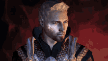 alistair dragon age glowing cheek stare video game