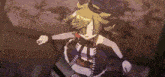 a girl in a top hat is dancing in a dark room