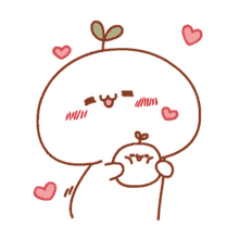 mochi cute love hug hearts