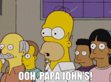 the simpsons homer simpson ooh papa johns papa johns papa johns pizza