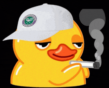 Smoking Duck Wimbledon GIF - Smoking Duck Wimbledon Tennis GIFs