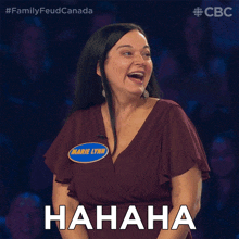 Hahaha Marie Lynn GIF - Hahaha Marie Lynn Family Feud Canada GIFs