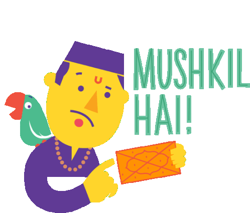 Jyotish Saying Mushkil Hai Sticker - Jyotish Jaanta Hai Mushkil Hai Difficult Stickers