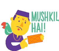 Jyotish Saying Mushkil Hai Sticker - Jyotish Jaanta Hai Mushkil Hai Difficult Stickers