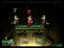 a video game is being played with 0% and 8% players