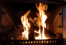 fireplace fire in the fireplace