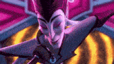 a cartoon character is singing into a microphone while wearing a crown