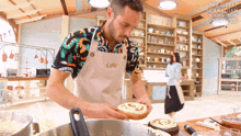 Stacking Loïc Fauteux-goulet GIF - Stacking Loïc Fauteux-goulet The Great Canadian Baking Show GIFs