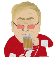 Drinking Beer Elton John Sticker - Drinking Beer Elton John South Park Stickers