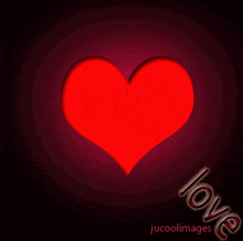 a picture of a red heart with the word love below it