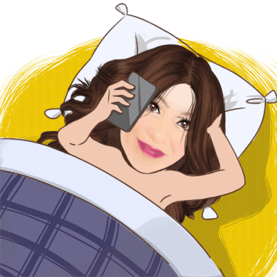 In Bed Drop Phone On Face Sticker - In Bed Drop Phone On Face Night Stickers