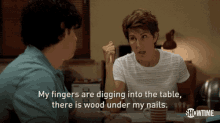 Beverly Lincoln There Is Wood Under My Nails GIF - Beverly Lincoln There Is Wood Under My Nails Episodes GIFs