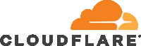 a logo for cloudflare with an orange cloud