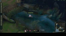 a screenshot of a video game with a circle in the middle and a few icons on the bottom
